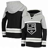 Los Angeles Kings Black Men's Customized All Stitched Hooded Sweatshirt